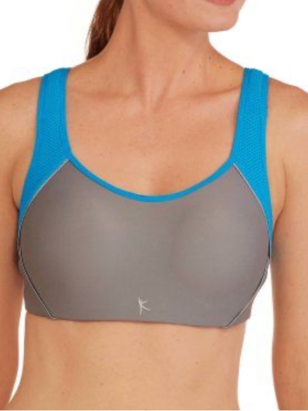 Danskin Grey and Blue Max Support Sports Bra